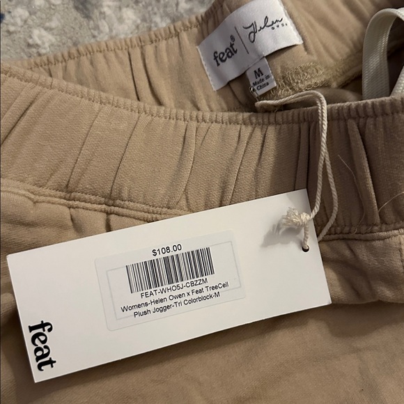 Feat Tan and Gray Colorblock Joggers - Picture 2 of 3